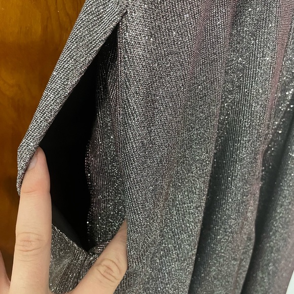 Crystal Doll Formal Shimmering Gown Silver/Pink/Purple Size 5 With Pockets NWT - Picture 5 of 5